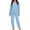 #-Blue, variant on CAZOFW Pajamas for Women,Crew Neck Pullover Long Sleeve Top Pants Set Casual Loungewear Sizes S-XL