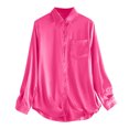 thumbnail image 4 of Mashaouyo Womens Button Down Shirts Teenfriend Long Sleeve Oversized Blouses Tops Clearance Sale, 4 of 4