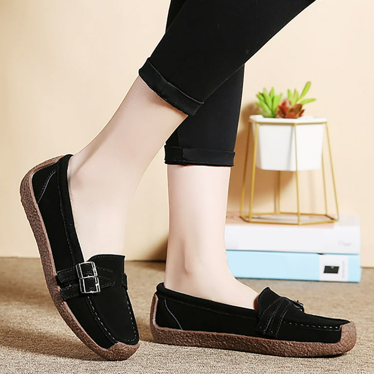 GHSOHS Shoes for Women Comfort Women s Flats Casual Shoes Footwear Closed Toe Heels for Women Comfortable Low Top Shoes Casual Flat Sole Single Shoes