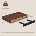 thumbnail image 6 of Mifurn 11.8'' Small Floating Shelves for Wall, Set of 2, Walnut, 6 of 7