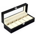 thumbnail image 1 of Vitrina para relojes, organizador de relojes, caja para relojes con 6 ranuras, caja de almacenamiento para relojes, la mejor de su clase Jadeshay A, 1 of 8