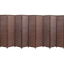 Legacy Decor 8 Panels Room Screen Divider Freestanding Bamboo Brown Color 6ft Tall