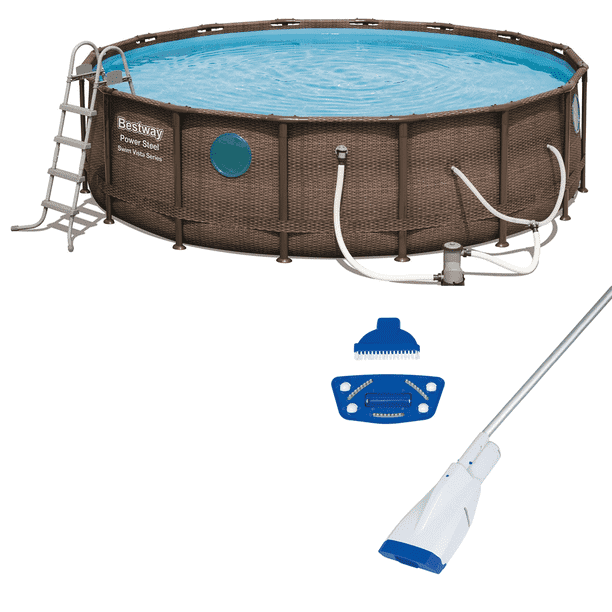 Bestway 16ft x 48in Power Vista Above Ground Pool Set w ...