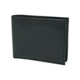 Black Leather Mens Wallet With Snap Picture Pocket