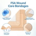 thumbnail image 3 of Silicone Foam Dressing 4"x4", Waterproof Silicone Bandages with Border Adhesive, High Absorbency Bed Sore Bandages Wound Care Dressing (2.5"X2.5" Pad), 5 Packs, FSA HSA Eligible, 3 of 3