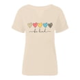 thumbnail image 4 of T-Shirts Stylés pour Femmes Manches Courtes Col en V Graphiques Polyvalents pour Usage Quotidien, 4 of 4