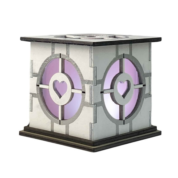 Companion Cube Decorative Glow Box | Portal Home Decor | Gamer Nightlight