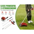 thumbnail image 6 of Gas Weed Wacker，Five in One Weed Eater Gas Powe Strong Powerful Full Functioning Guard Accessories Hedge Trimmer 52cc Petrol Hedge Trimmer Chainsaw Brush Cutter for Garden Lawn Care, 6 of 10