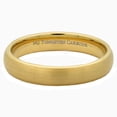thumbnail image 3 of MJ Metals Jewelry Unisex 4mm Gold Plated Brushed Tungsten Carbide Half Dome Wedding Ring Size 6.5, 3 of 5