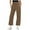 Coffee, variant on Makaor Sweatpants for Women Wide Leg with Pockets Straight Leg Solid Baggy Drawstring Loose Trousers Beige 2XL
