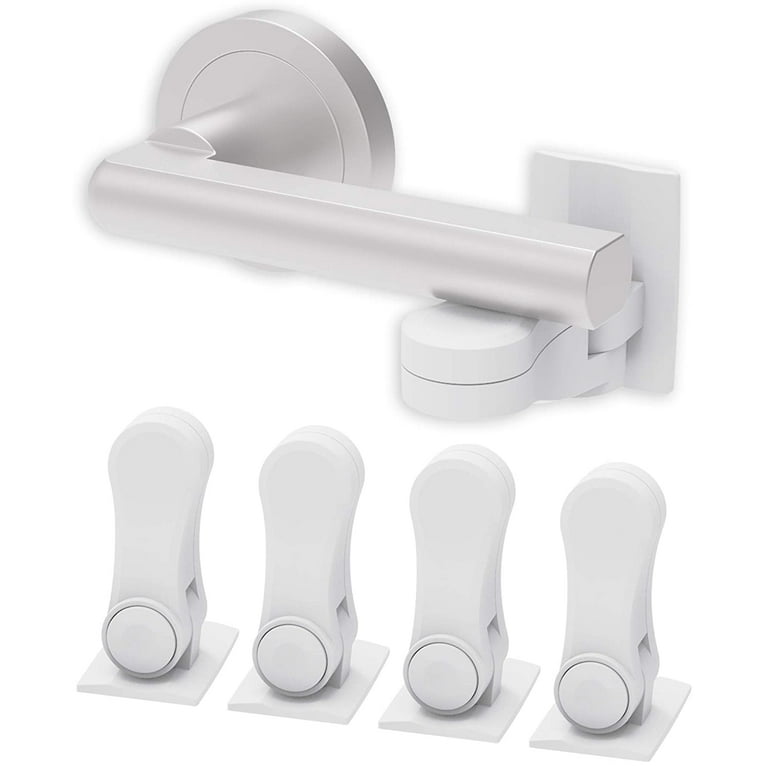 Door Lever Lock (3 Pack +Gift) Child Door Locks for Kids Safety - Lever Door  Handle Child Locks for Door - Child Proof Locks for Doors - Child Proof Door  Lock (White Transparent)