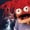 NAVY, variant on The Muppets - Pepe King Prawn Portrait Short Sleeve Graphic T-Shirt