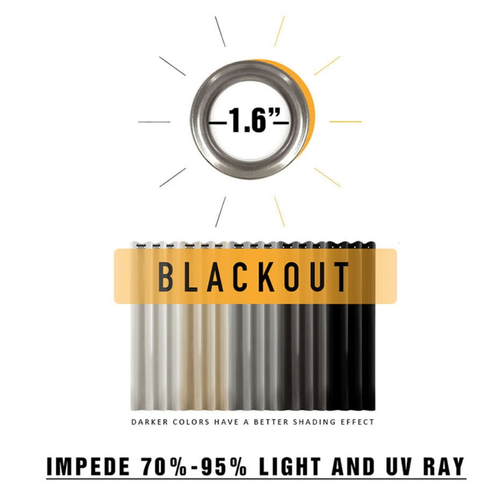 Blackout Tier Curtain for Kitchen, Bathroom, Living Room, Thermal Insulated, Room Darkening, Rod Pocket Curtain,2 Panels LightGrey 30*34 inchs