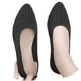 thumbnail image 3 of XIMIN Women's Stretch Knit Ballet Flats Slip-On Round Toe Mary Jane Comfort Shoes for Wedding Guest Office & Everyday Wear Breathable Casual Dressy Footwear (6, Black), 3 of 9