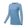 thumbnail image 2 of A2Y Women's Basic Solid Soft Cotton Long Sleeve Crew Neck Top Shirts Cement M, 2 of 3