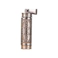 thumbnail image 1 of Llavero con colgante de rueda de oración de acero de titanio y contenedor budista Plata, 1 of 7