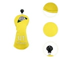 thumbnail image 6 of Baoblaze Golf Club Head Cover PU Leather with UT Tag Driver Headcover Golf Club Cover Yellow, 6 of 8