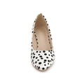 thumbnail image 2 of BLISSFUL STEP Edition Women's Shoes Polka Dot Kitten Heel Pumps Pointed Toe Slip-on Heels White 8, 2 of 7
