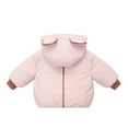 thumbnail image 2 of Boys Girls Winter Coats Kids Lightweight Padded Jacket Bear Hooded Outerwear Toddler Clothes 1-6Years, 2 of 9