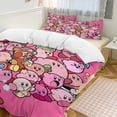 thumbnail image 2 of Kirby Cartoon 3 Piece Bedding Set, Cute Anime Printed Duvet Cover Sets For Adult Kids Boys Girls, 1 Quilt Cover & 2 Pillowcases 79x90in, 2 of 8