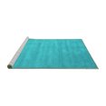 thumbnail image 2 of Ahgly Company Machine Washable Indoor Rectangle Abstract Turquoise Blue Contemporary Area Rugs, 2' x 3', 2 of 4