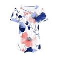 thumbnail image 3 of Tops de Ajuste Suelto para las Mujeres de Manga Corta Cuello Redondo Color Sólido, Estante de Imitación de Moda Casual, 3 of 6