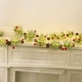 thumbnail image 5 of Christmas Garland with 30 LED Lights – 9.8ft Pinecone & Bell Lighted Vine with Red Berries, Tree Leaves – Plug-in Holiday Decorative Rattan for Mantel, Stairs, Wall or Indoor Use, 5 of 5