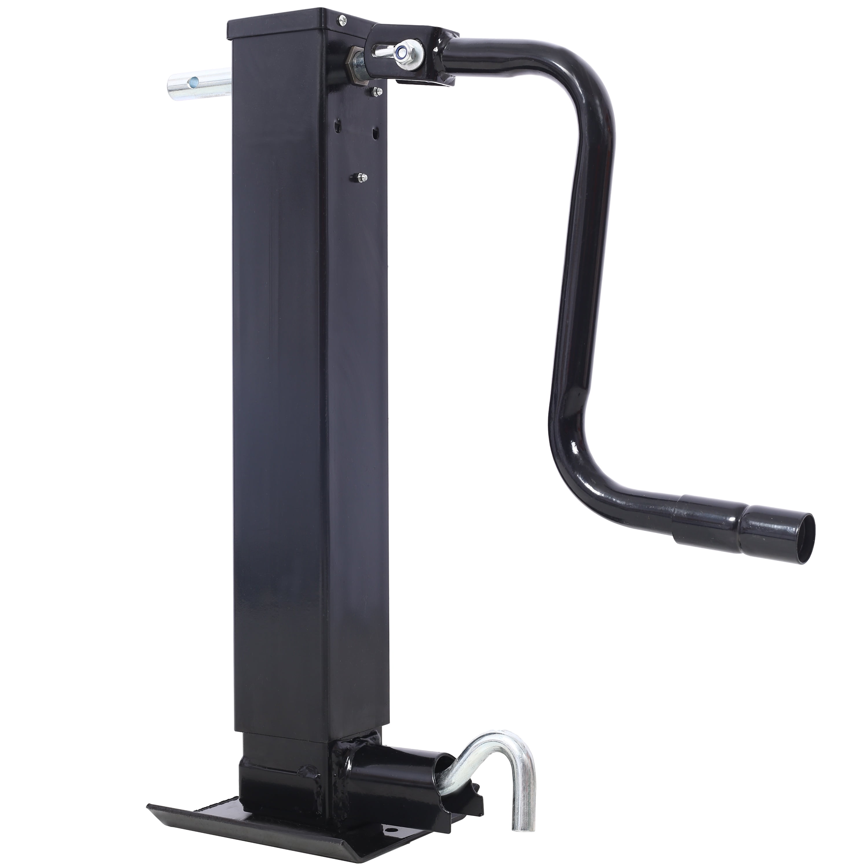 Acpouw Weld On Trailer Jack, 12,000 lbs. Capacity, Sidewind Crank, No Mount Square Jack Tube,26 Inch Travel, Heavy-Duty Square Tube