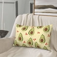 thumbnail image 4 of Plush Throw Pillow Covers, Cute Avocado Sweet Love Pillow Cases with Invisible Zipper, Breathable Microfiber Pillow Cases Standard Size for Sleeping Bedroom Sofa Living Room 20x30, 4 of 5
