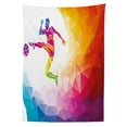 thumbnail image 3 of Ambesonne Teen Room Tablecloth Rectangular Table Cover, Ball Hitting Soccer, 60"x90", Multicolor, 3 of 4