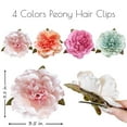 thumbnail image 2 of 4PCS Peony Flower Hair Clips for Women 3Large Hawaiian Flower Hairclip for Beach Party Bridal Wedding Event Decor Accessories, 2 of 4