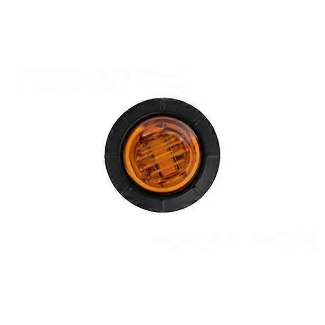 Luz LED redonda pequeña para camión, luz lateral de camión, luz de señal de giro, luz de advertencia para remolque RV, 12-24 V (amarilla) 3