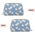 thumbnail image 3 of Picia Funny Chicken Print Leather Makeup Bag Make Up Bag Travel Toiletry Bag for Her Girlfriend Teacher Teen Girl Gifts, 3 of 8