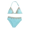 thumbnail image 3 of Shadoumai Girls Swimsuit Ruched Side Bikini Sets Adjustable Straps Tankini with Shorts 3 Pieces Ruched Side Bathing Suit, 3 of 9
