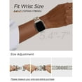 thumbnail image 6 of Dwitch iWatch Bands for Women Compatible with Apple Watch Band 38mm 40mm 41mm Adjustable Metal Band Cowboy Steel Chain Bracelet for iWatch Series 9/8/7/6/5/4/3/2/1/SE,Starlight, 6 of 8