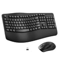 thumbnail image 1 of Combo inalámbrico de teclado y mouse RECCAZR ergonómico 2.4G, 1 of 9