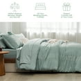 thumbnail image 6 of U by Bedsure 7-Pieces Sage Green Stripes Comforter Bedding Sets, King, 6 of 6