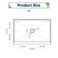 thumbnail image 6 of Sunny Shower Center Drain Single 48" L x 32" W x 4" H Shower Bases, 6 of 6