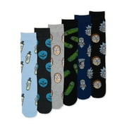 Rick & Morty Men's Crew Socks, 6-Pack
