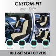 thumbnail image 6 of TLH Custom Fit Seat Covers for 2021 - 2024 Toyota Sienna, Beige Seat Covers Full Set 3 Rows for Toyota Sienna 2021 2022 2023 2024, 7 Seater Minivan Seat Covers, Neoprene, Toyota Accessories, 6 of 7