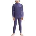 thumbnail image 3 of LUOGENLI Ensemble de Pyjama Raglan Doux et Confortable pour Enfants Filles Garçons 2 Pcs Boho Maxi avec Poches Marine 5-6 Ans, 3 of 4