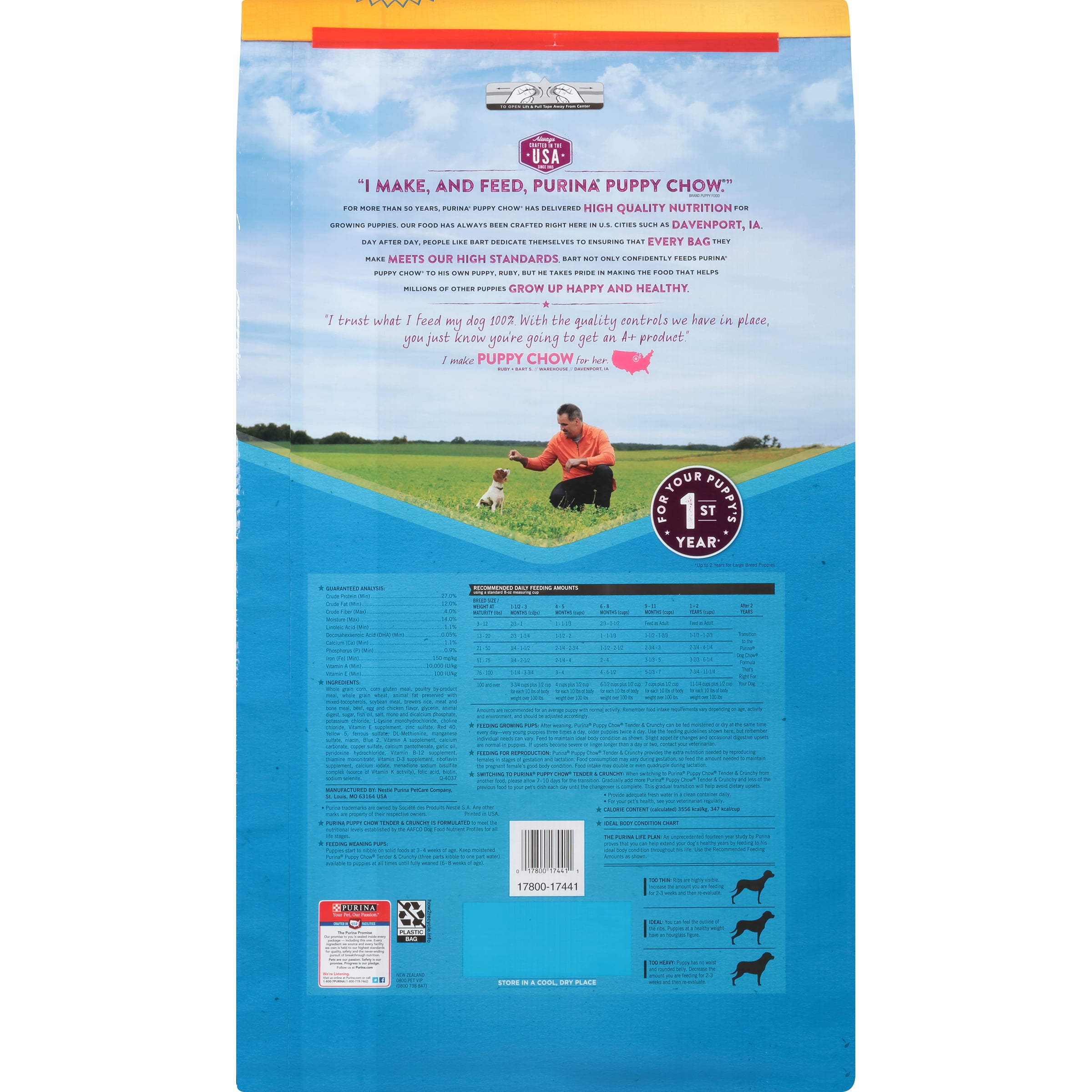 Purina Puppy Chow High Protein Dry Food Tender Crunchy With Purina Puppy Chow High Protein Dry Food Tender Crunchy With Real Beef 18 Lb Bag