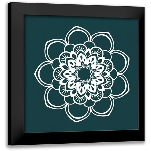 Robinson, Tamara 12x12 Black Modern Framed Museum Art Print Titled - Mandala II