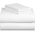 thumbnail image 3 of Luxclub King Cooling Sheets Set, Soft Microfiber Bed Sheet with Deep Pockets and Wrinkle Resistant Fabric, White, 4 Piece, 3 of 9
