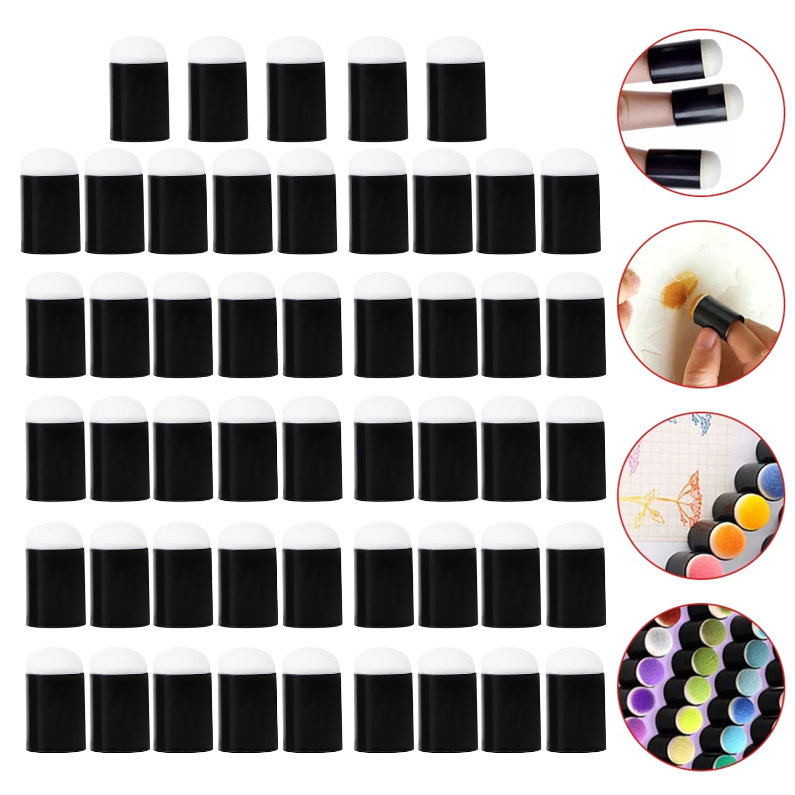 4Pcs Finger Daubers Foam for Applying Ink Chalk Staining Altering Craft New 