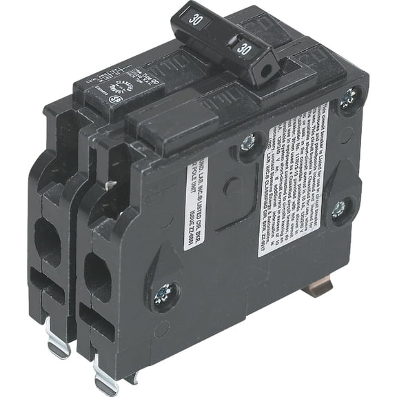 Connecticut Electric QD Dual Pole Circuit Breaker - 30 Amps - Plug-In, 120 V — Indoor & Outdoor Use, NEC-Compliant