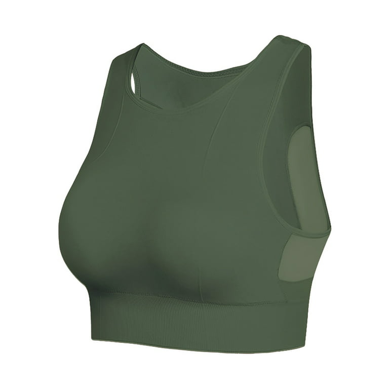SPYMINNPOO Sports Bra, Full Coverage Tank Top Style Seamless Comfortable  Womens Wireless Bra for Daily Wear (Green) : : Clothing, Shoes &  Accessories