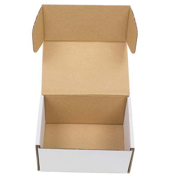 Alvantor 6 x 4 x 3 in Moving Boxes, Corrugated Cardboard Packing Boxes, White and Yellow Shipping Boxes, 50 Pack