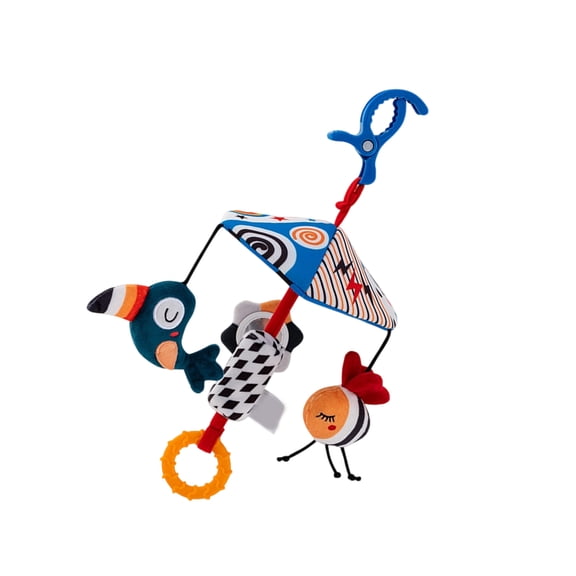 Gentle Musical Crib Mobile With Soothing Sounds, Soft Plush & Developmental Shapes For Newborns