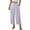 Purple, variant on XPMWRP Women's High Waist Pleated Wide Leg Capri Pants Button Closure Casual Loose Trousers with Pockets Stretchy for Work Purple M